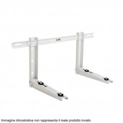 Staffa A Soffitto Per Condizionatore Mini Split, In Acciaio Zincato, Capacità 136 Kg, Con Cuscinetti Antivibranti
